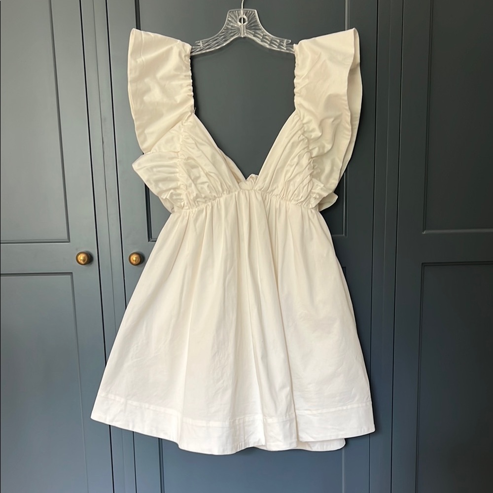 For Love And Lemons White Ruffle Dress
